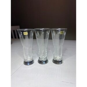Luminarc‎ USA Clear Glass Drinking Cups Glasses Set of 3 Barware vintage